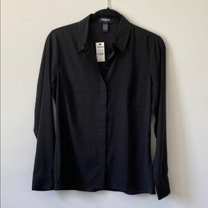 Express Classic Black Long Sleeve Shirt